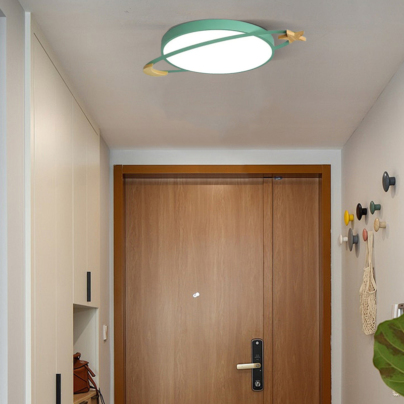 Modern Green Round Ceiling Light for Entryway